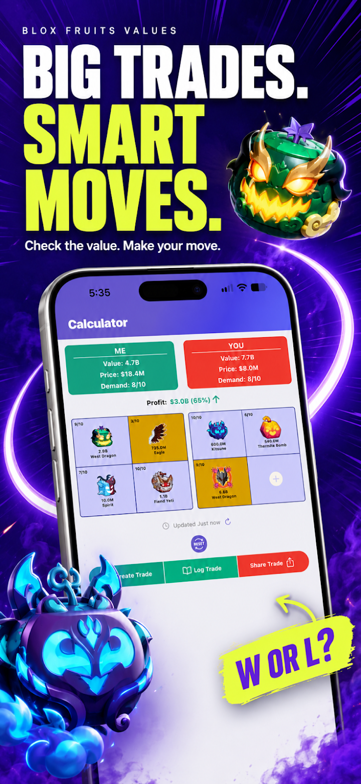 Fruit Values Calculator for Blox Fruits | AppGameGuide screenshot