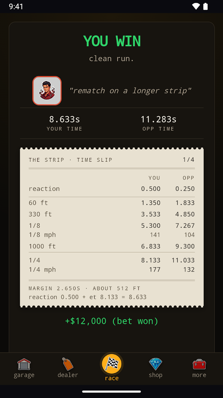 the strip - drag racing game screenshot